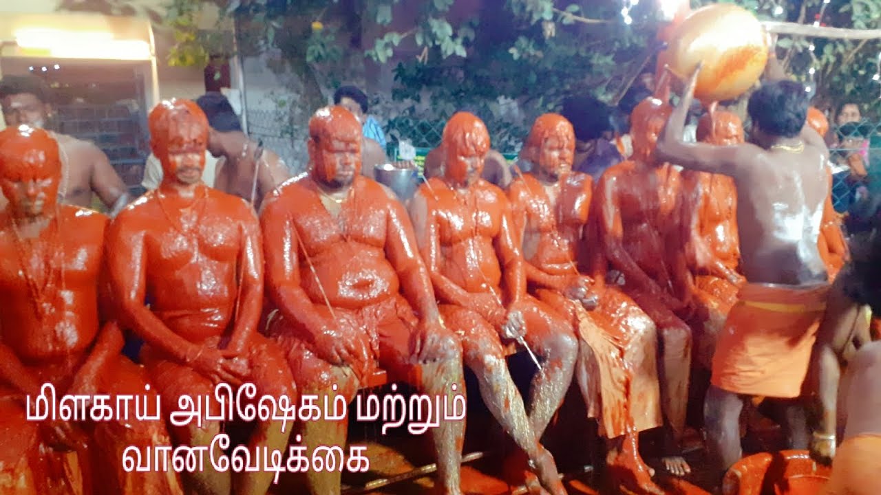 தை கிர்த்திகை திருவிழா வில் மிளகாய் அபிஷேகம் மற்றும் வானவேடிக்கை | பாடி சிவன் கோவில்