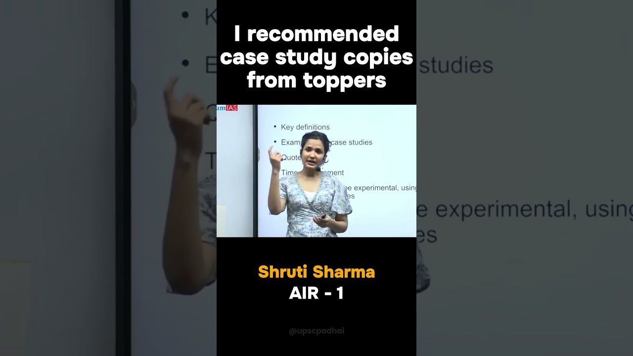 I recommended case study copies from toppers | Shruti Sharma | #shorts