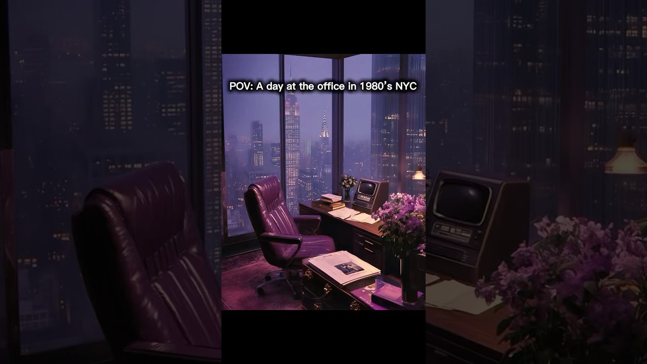 POV: You&rsquo;re Working Late in a 1980s NYC Power Office 💼🌆