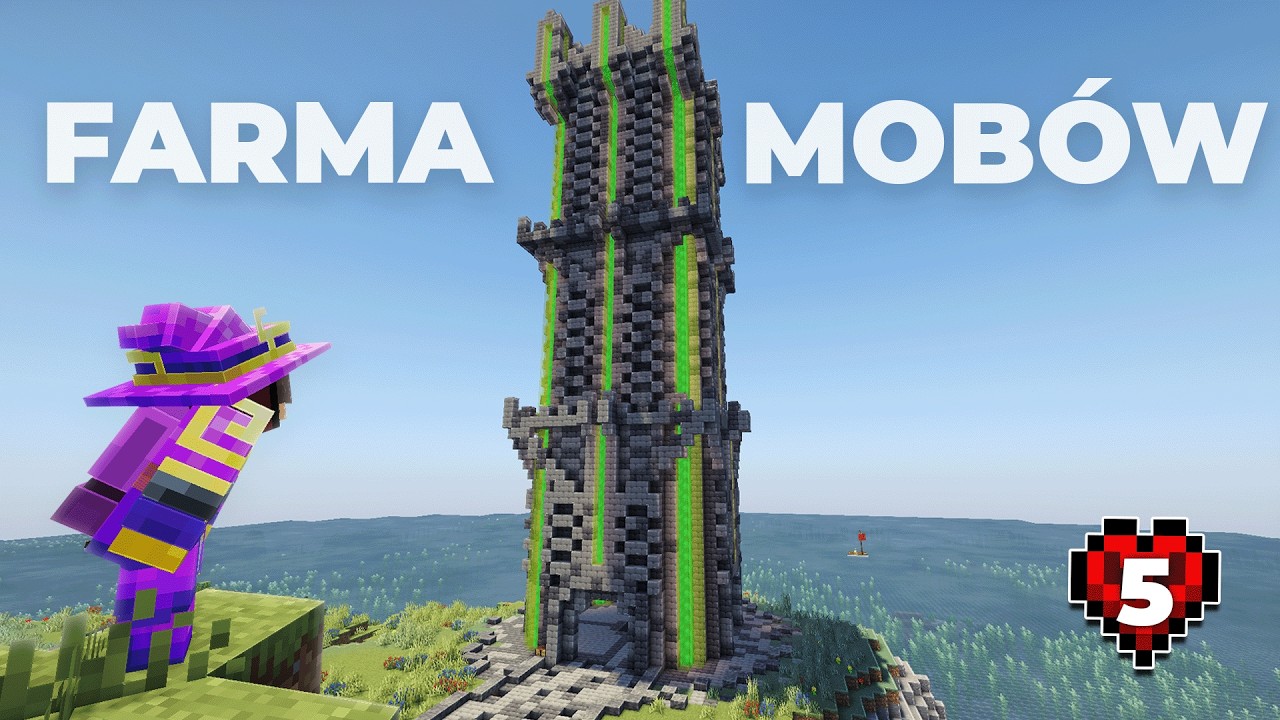 Zbudowałem NAJLEPSZĄ startową farmę mobów w Minecraft Hardcore ATM!