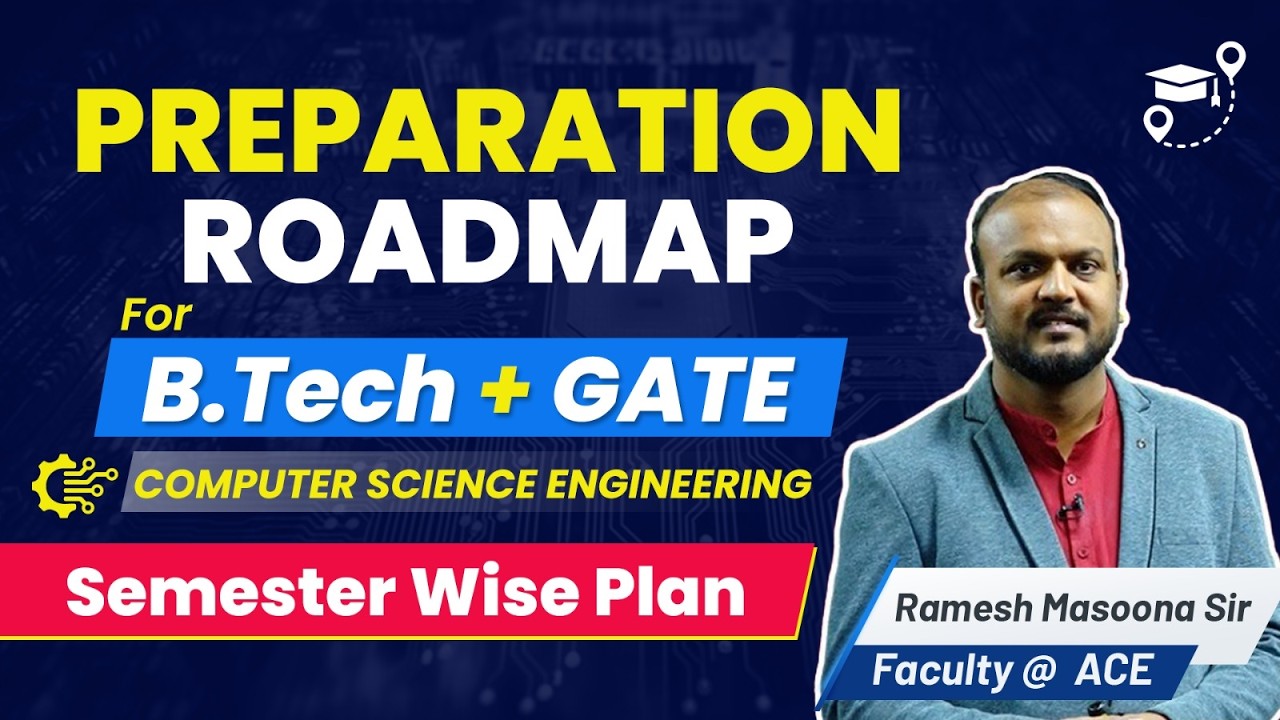 B.Tech + GATE Preparation Roadmap for Computer Science Engg |Semester-Wise Plan | Ramesh Masoona Sir