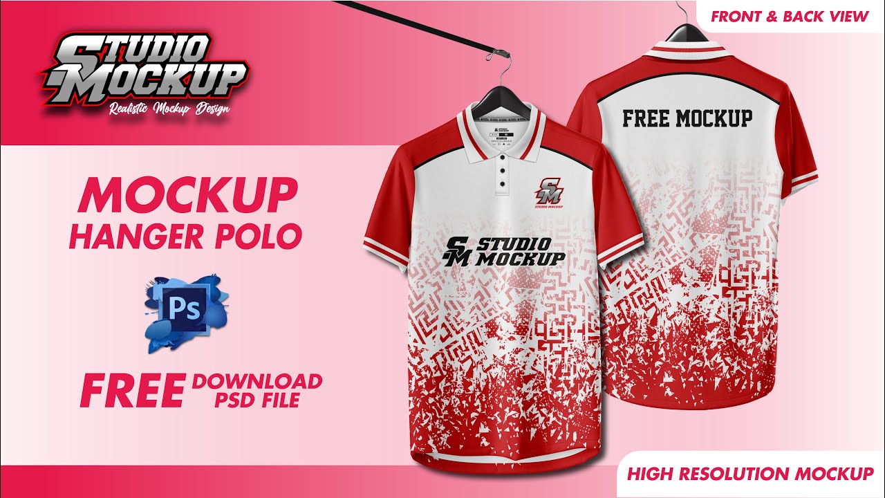 MOCKUP JERSEY POLO HANGER | FREE DOWNLOAD MOCKUP PSD