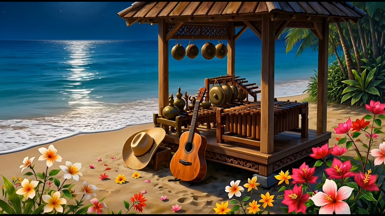 Relaxing Bali Night 🌙 Tropical Country Guitar Vibes | Peaceful Island Acoustic Music