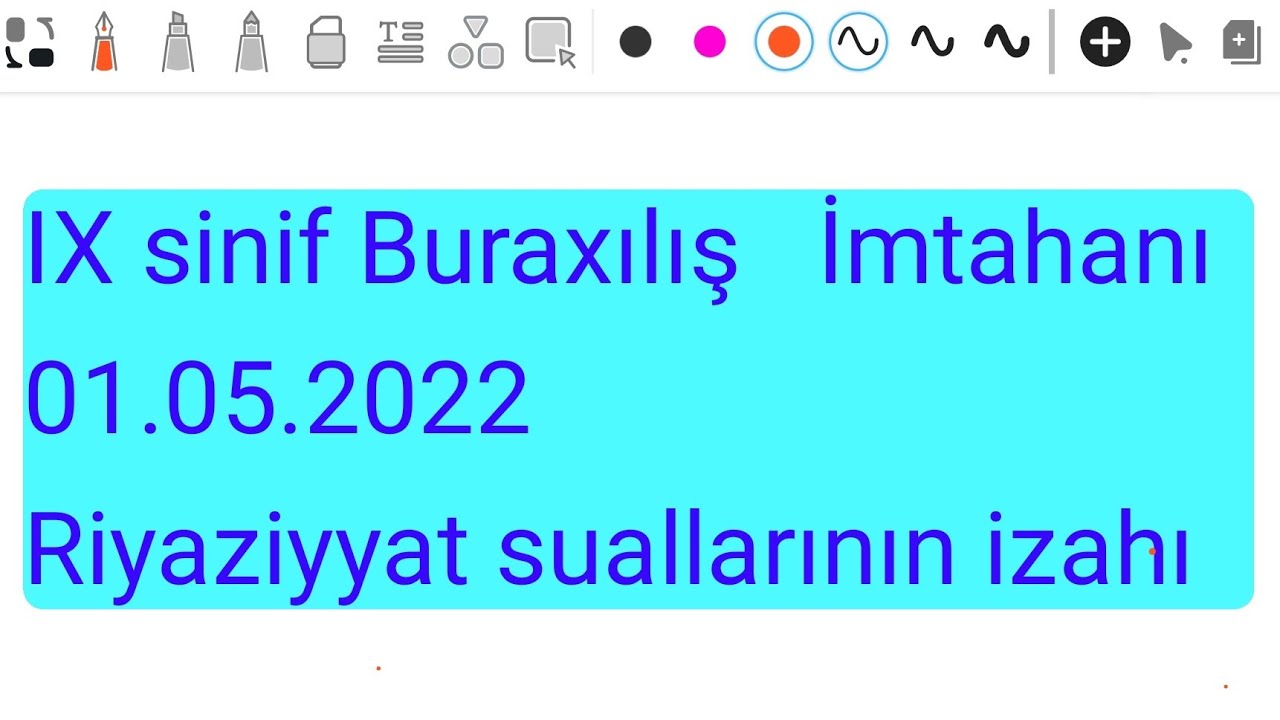 IX sinif Buraxılış imtahanı 01.05.2022 #riyaziyyat suallarının izahı