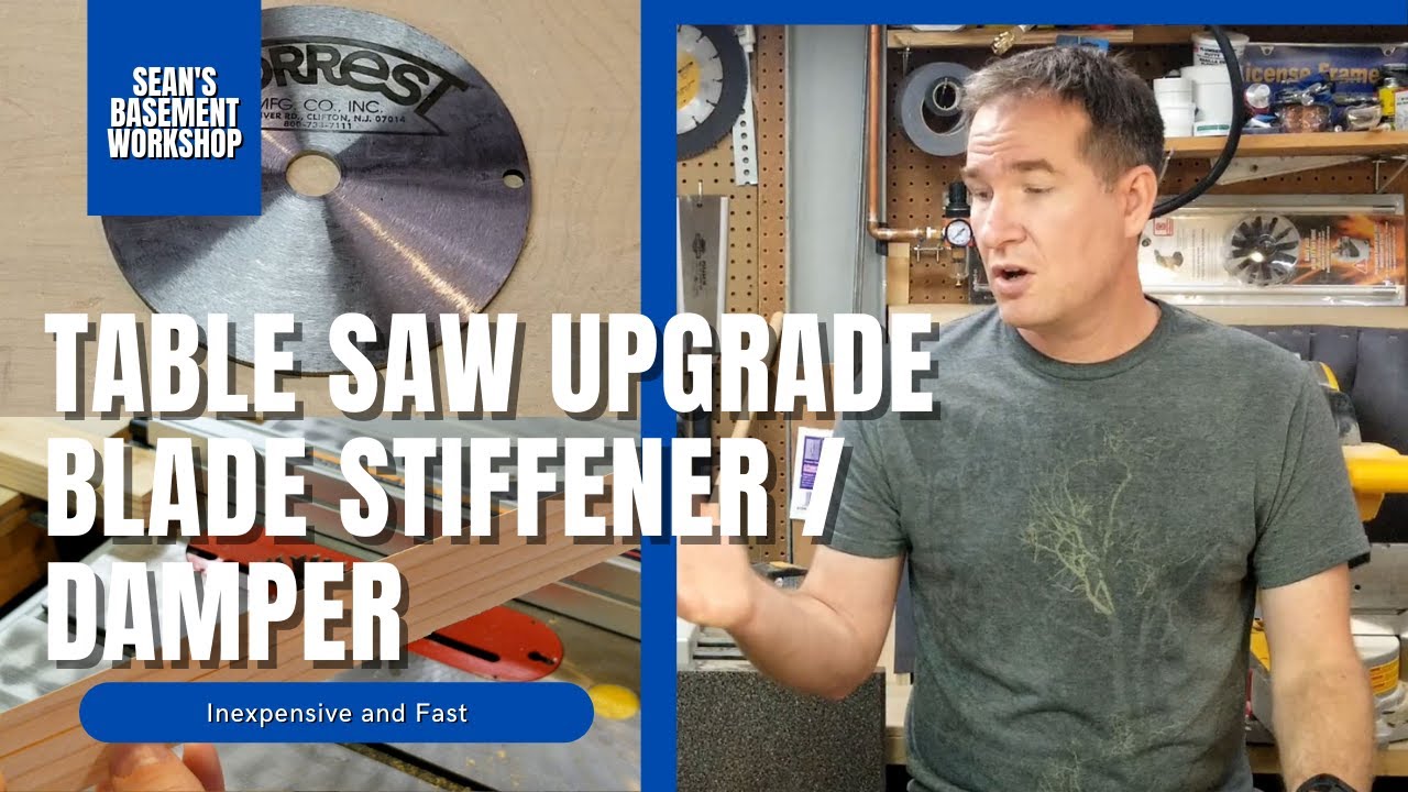 Inexpensive Table Saw UPGRADE - IMPROVE Your Rip Cuts / Blade Dampener / Blade Stiffener - SBW#51
