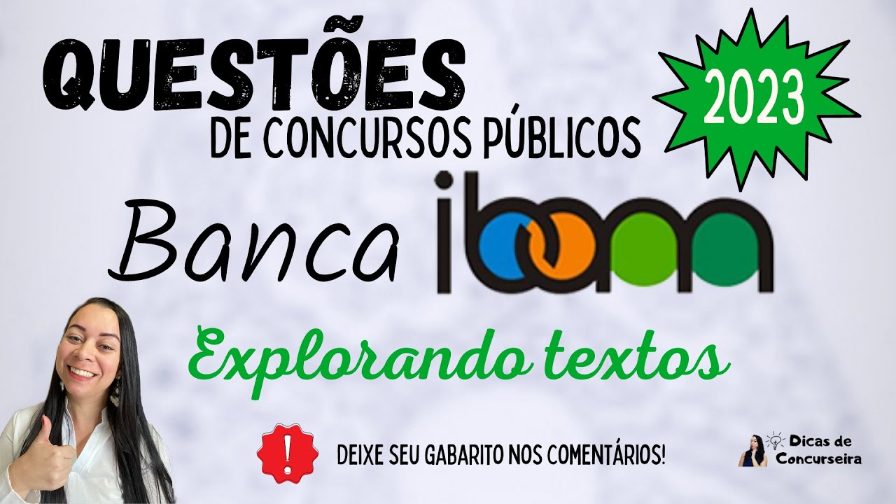 Questões 2023 Banca IBAM - Explorando textos