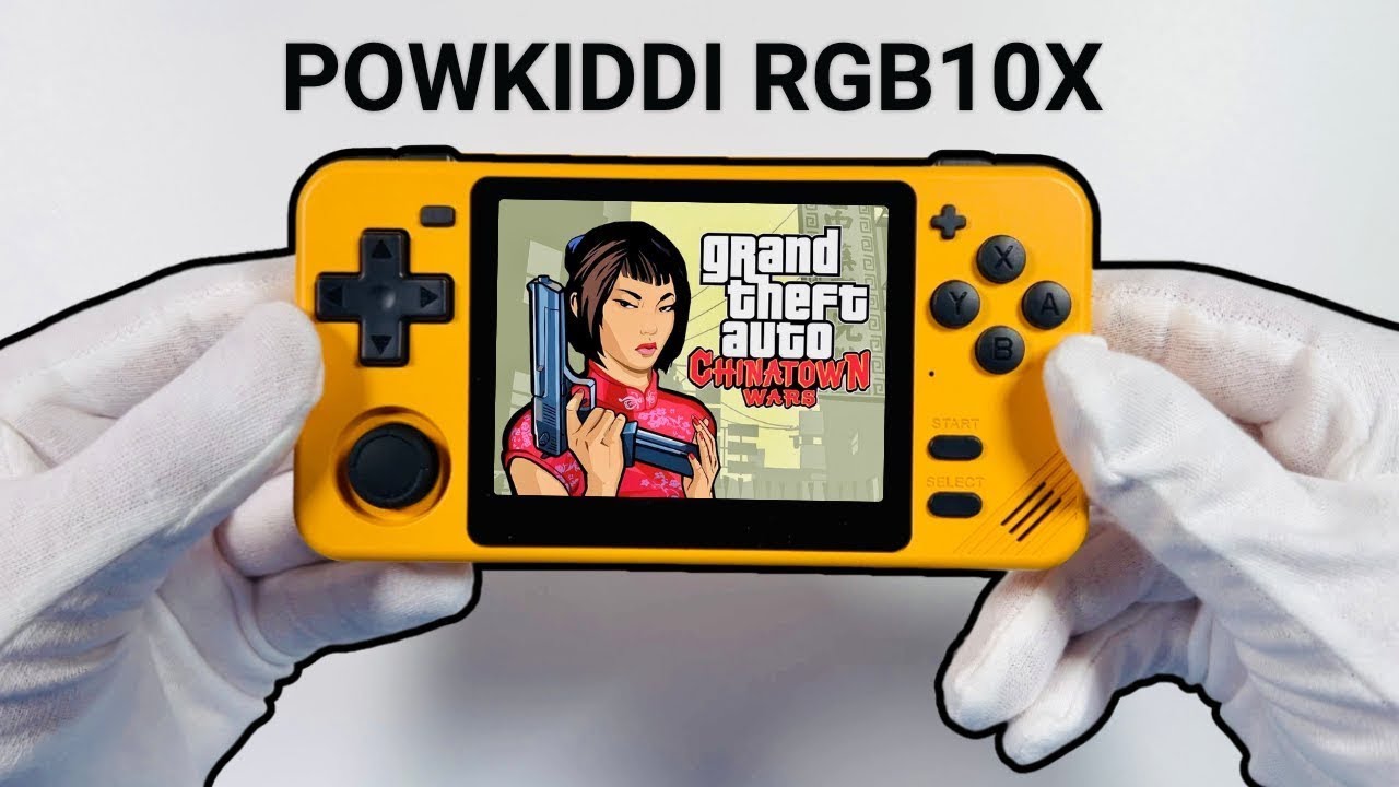 Handheld Game Console Powkiddi RGB10X Unboxing + Gameplay