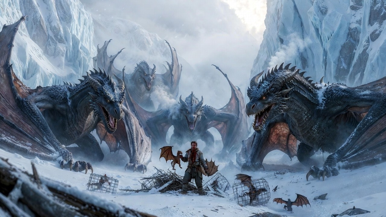 🔥 Human Saves Dragon Hatchlings Against All Odds | Ancient Ice Valley Miracle 🐉