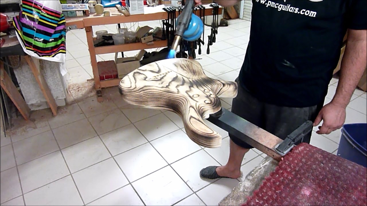Burning wood Shou Sugi Ban finish
