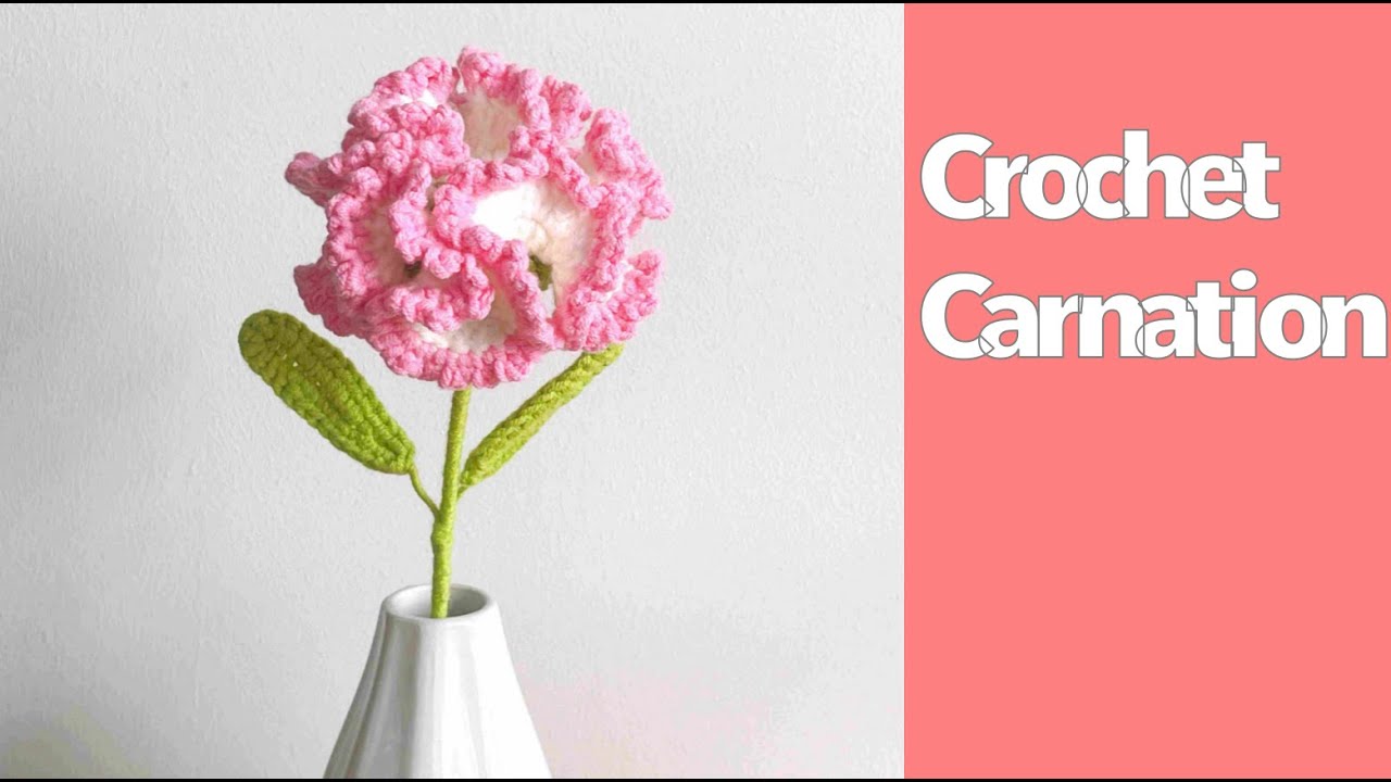 How to Crochet Carnation Flower Tutorial for Beginner