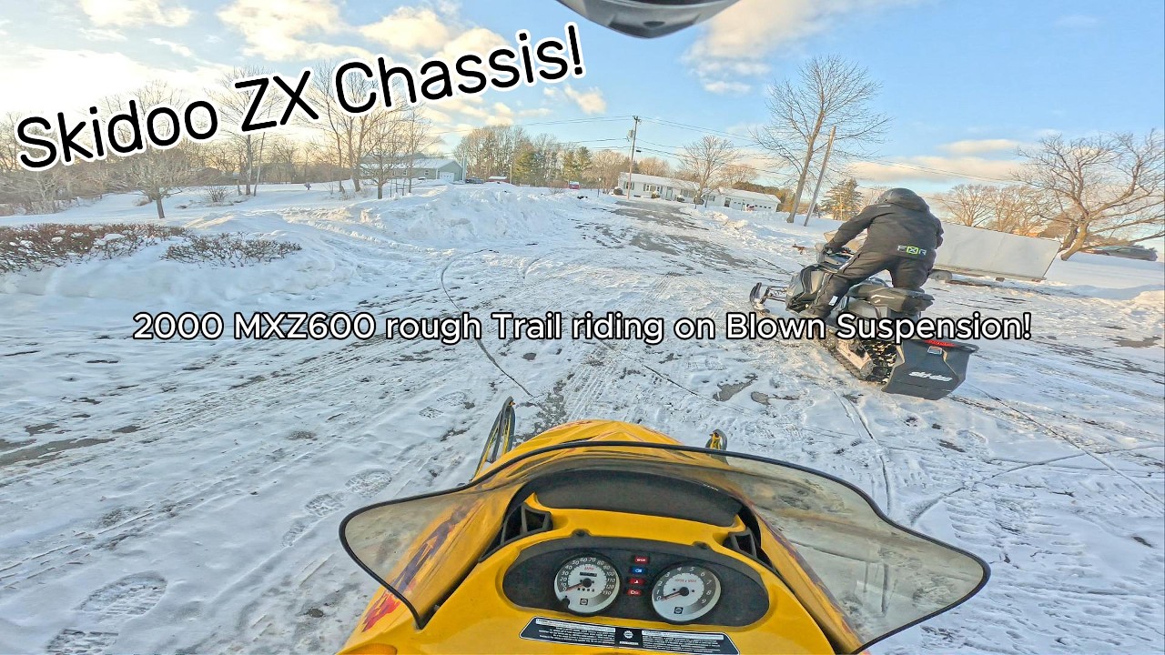 MXZ 600 Aggressive Trail Riding with Terrible Suspension!