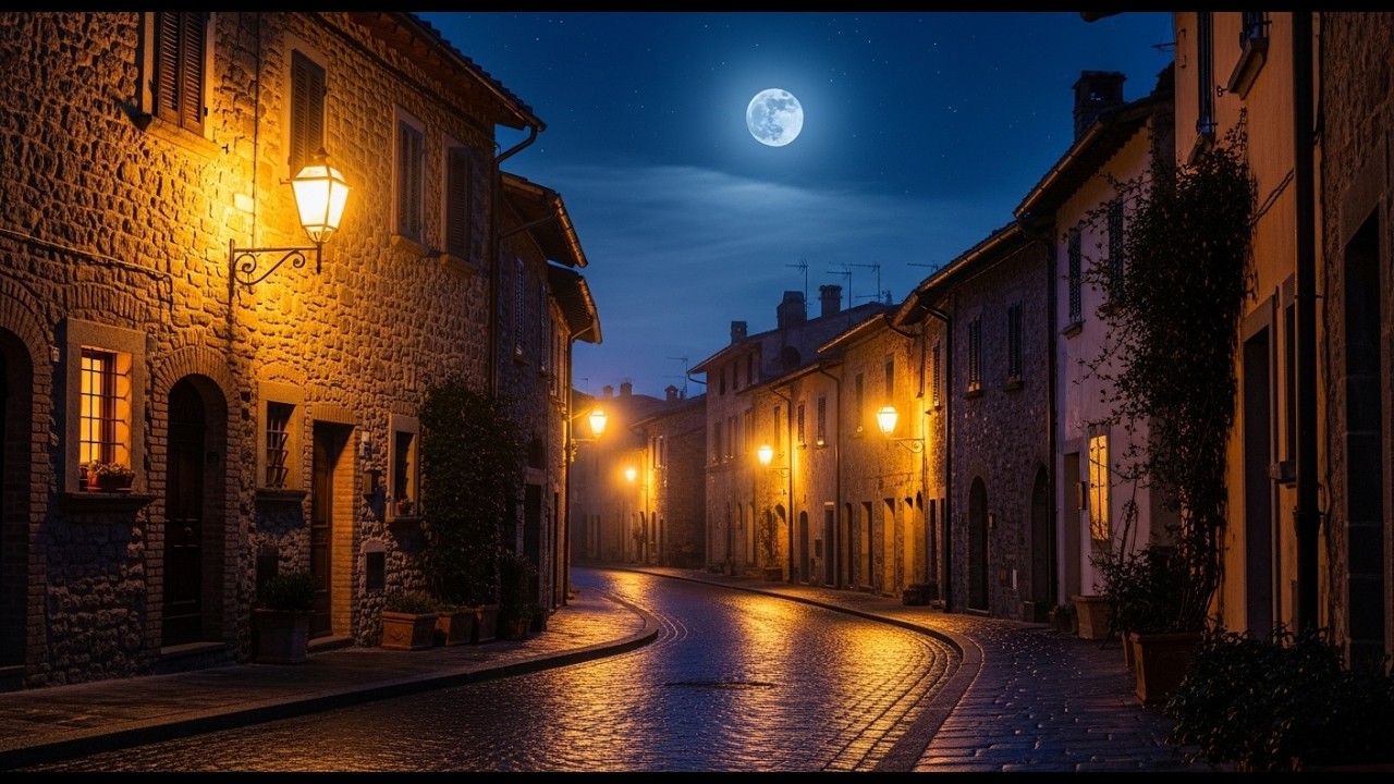 Italian Folk Night Ambience 🇮🇹 | Traditional Italian Music for Sleep, Relax & Deep Focus