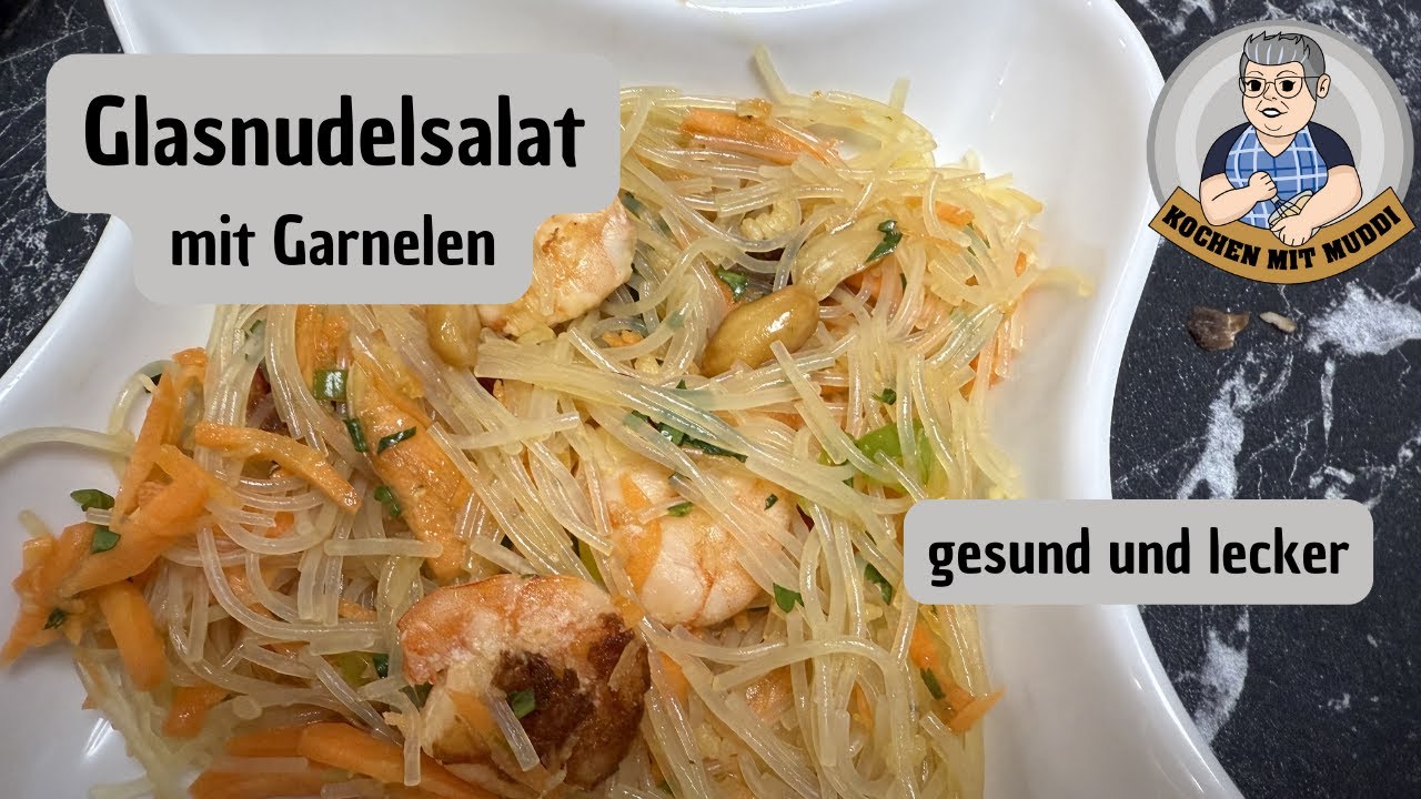 Glasnudelsalat mit Garnelen