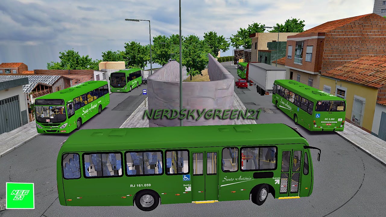 [OMSI 2] LINHA COM RUAS ESTREITAS | Neobus Mega plus mb of-1721 Bluetec 5 +G27/ TSA - Santo Antônio