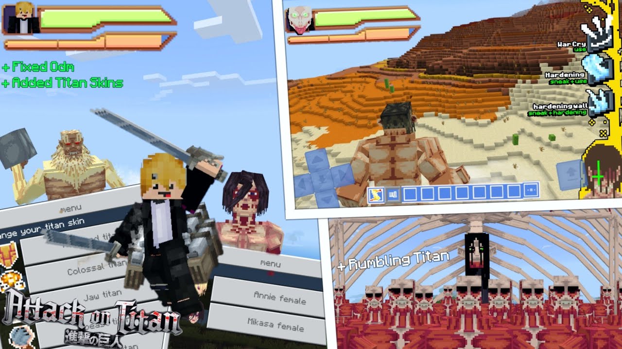 This Is The BEST Attack On Titan Addon!! | Block Titan Addon/Mods For Minecraft PE!? | (1.21.80+)
