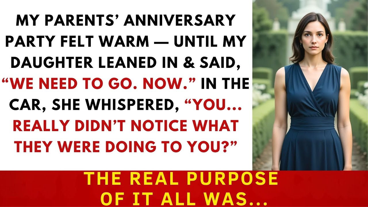 At My Parents’ Anniversary Party, My Daughter Told Me to Leave Immediately  Then I Realized