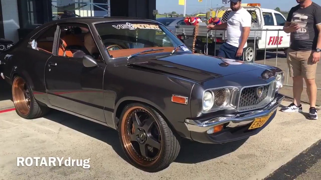 ROTARYdrug ERUUPT rx3 20b coupe VIS @ sydney revival ONE OF AUSSIE FASTEST STREET CARS