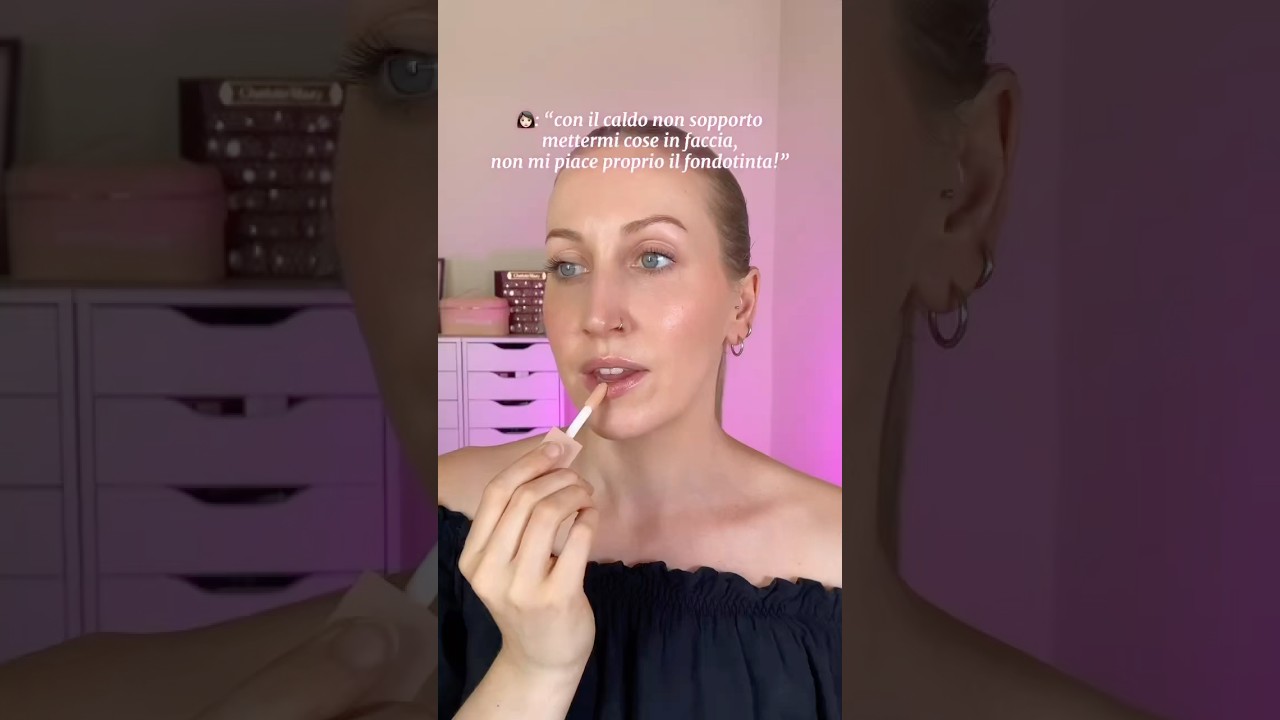 Base viso estiva leggerissima senza fondotinta 😍 perfetta se con il caldo non ti piace truccarti!