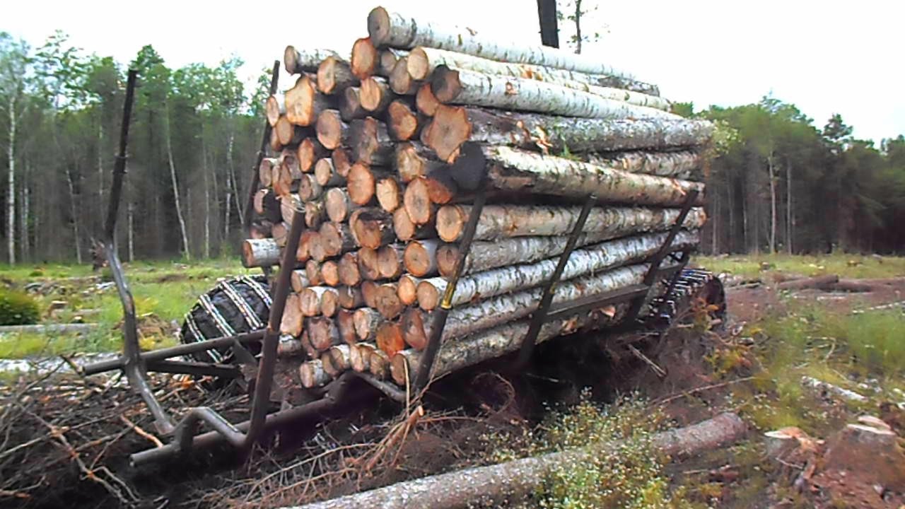 Timberjack 810B logging in wet forest, difficult conditions