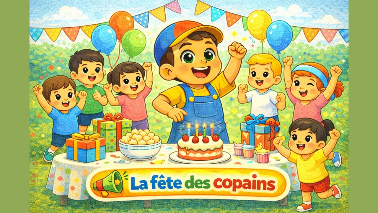🌼La fête des copains🌼- comptine pour enfants
