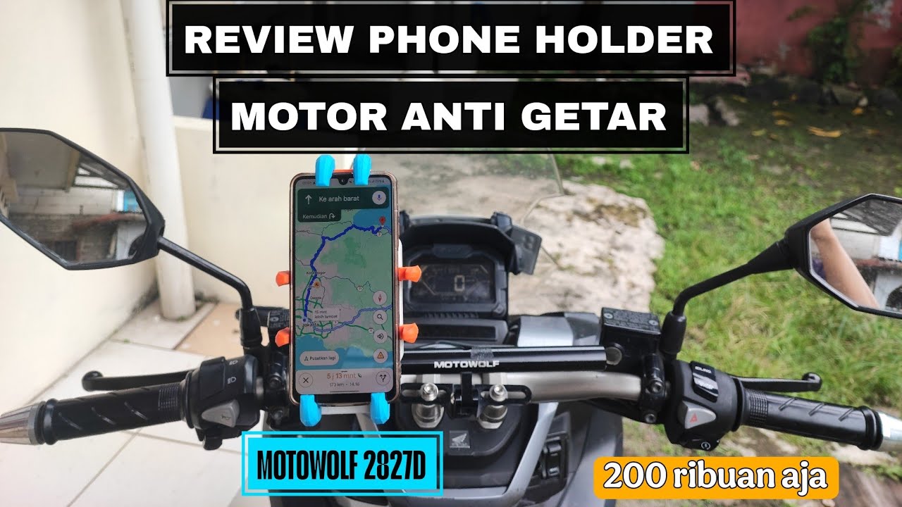 UNBOXING AND REVIEW PHONE HOLDER TOURING ANTI GETAR DARI MOTOWOLF | MOTOWOLF 2827D