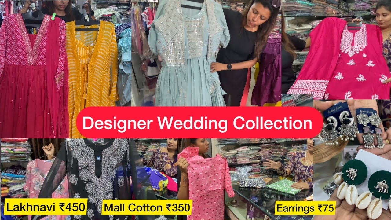 5XL Chinon Silk Lakhnavi Mall Wedding Special Designer Dress Collection👗Vadodara Local Market