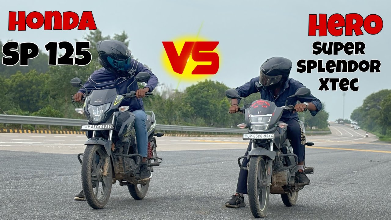 Hero Super splendor Xtec vs. Honda Sp125 digital meter || DRAGRACE || 