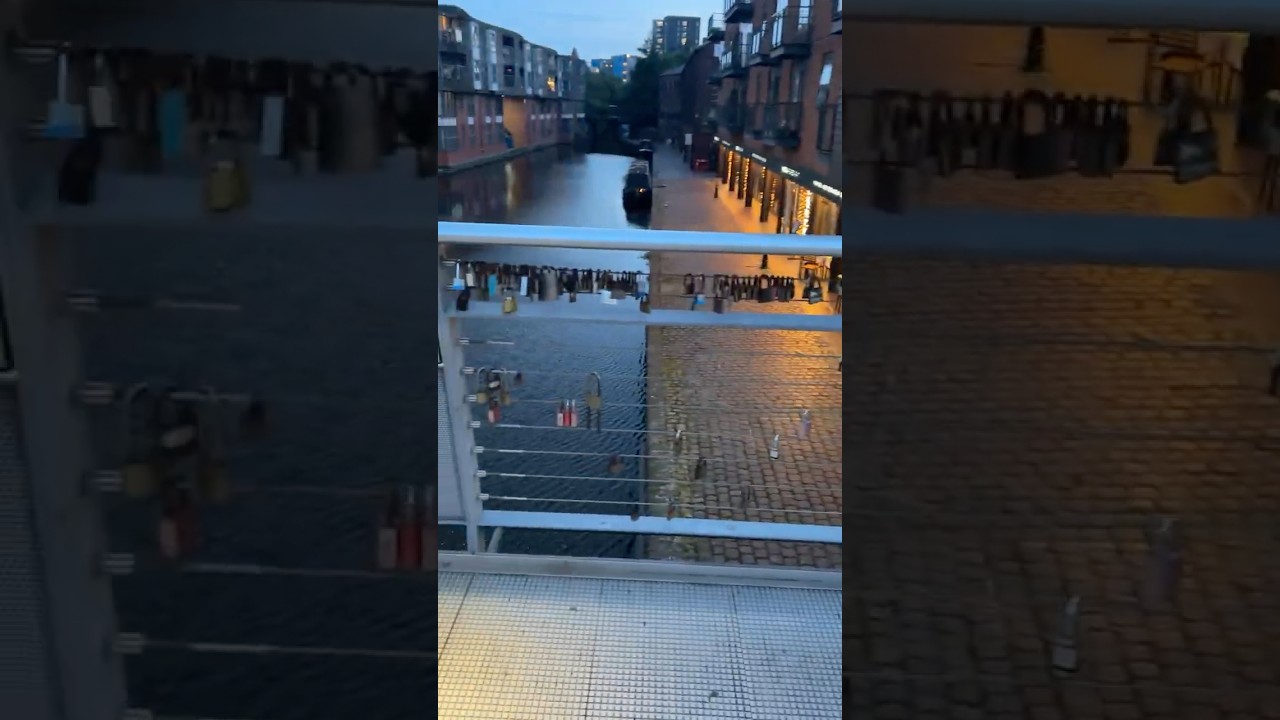 Birmingham bridge, love is locked for lifetime 