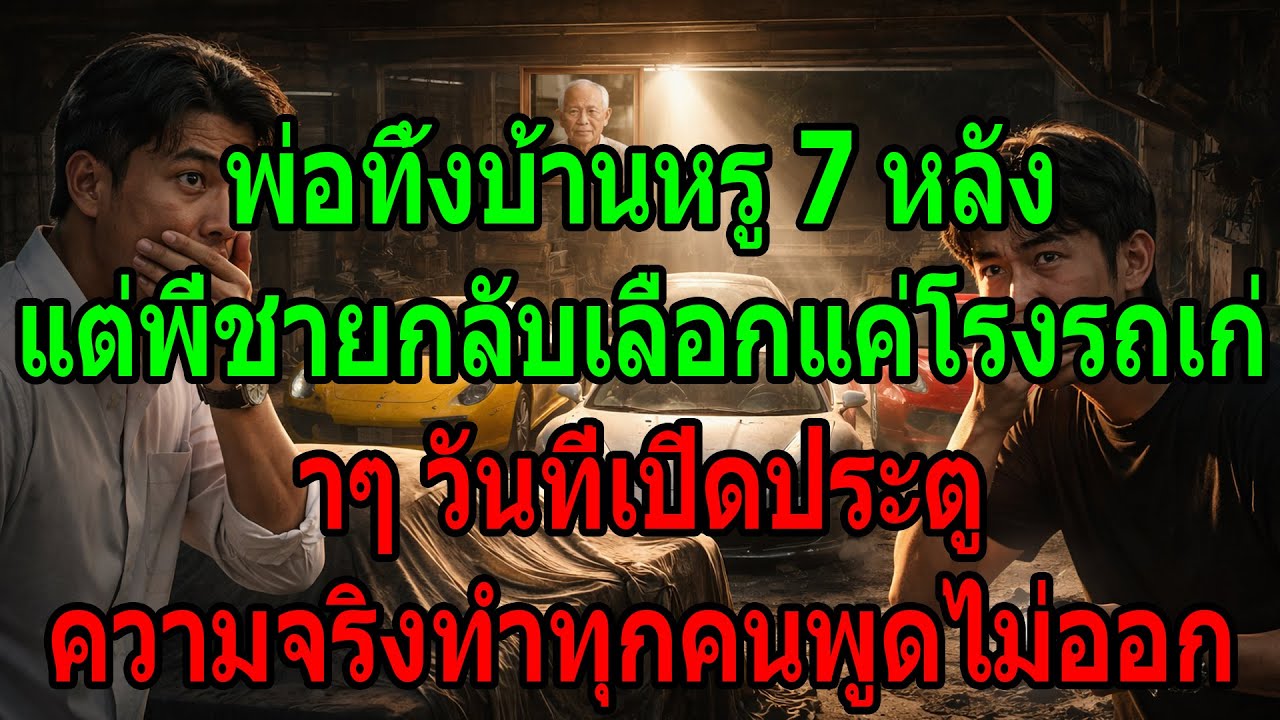 พ่อทิ้งบ้านหรู 7 หลัง แต่พี่ชายเลือกแค่โรงรถเก่า เปิดประตูแล้วความจริงทำทุกคนอึ้ง