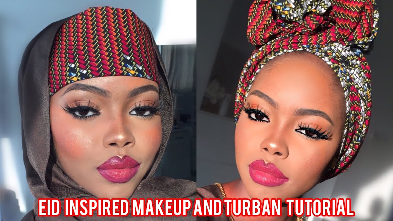 Eid inspired makeup and turban tutorial| simple and easy Eid inspired look