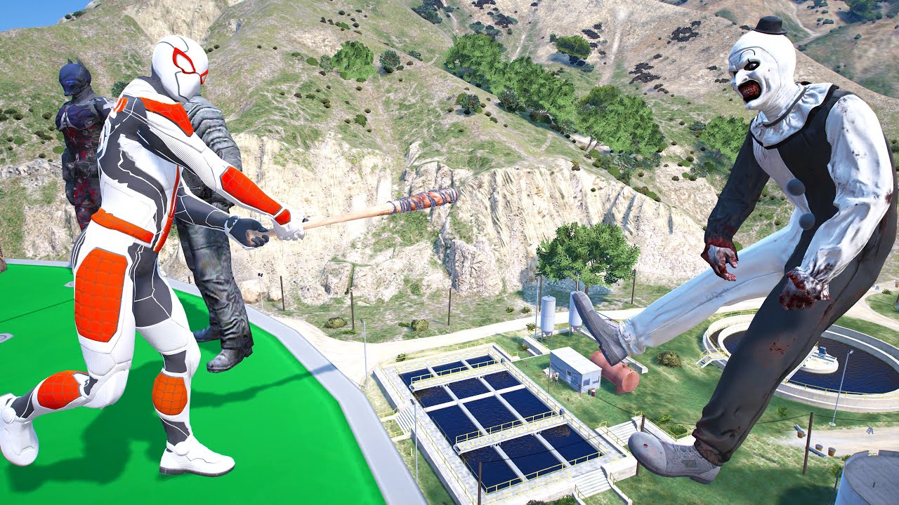 GTA 5: THAT WAS BRUTAL! SPIDER-MAN WITH A BASEBALL BAT vs  SUPERHEROES! (Euphoria Physics) Ep.105
