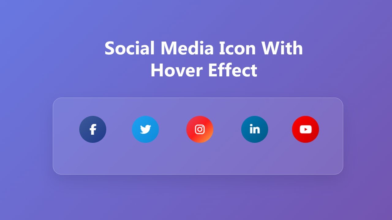 Social icon with Hover Effect