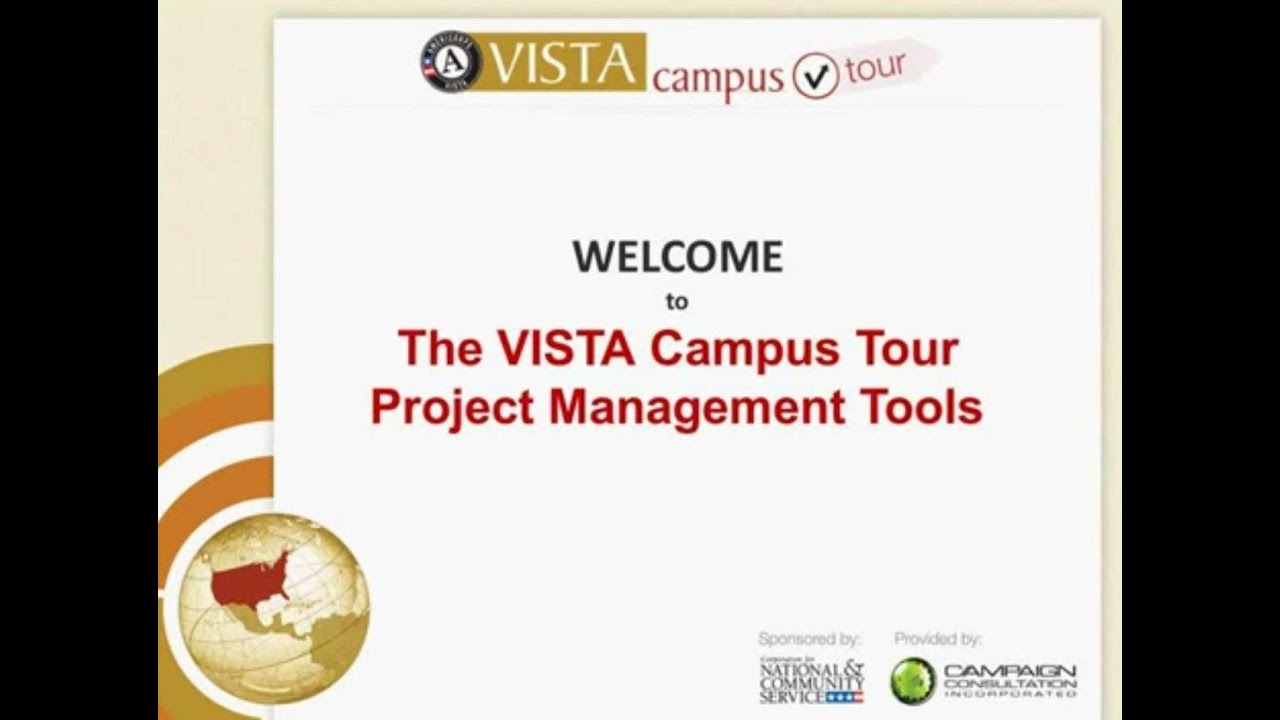 The VISTA Campus Tour - Project Management Tools