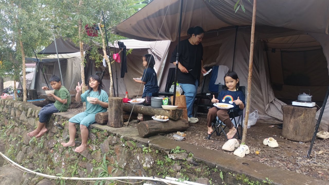 CAMPING DI PUNCAK RIVERSIDE VILLAS BOGOR #campping #campingkeluarga 