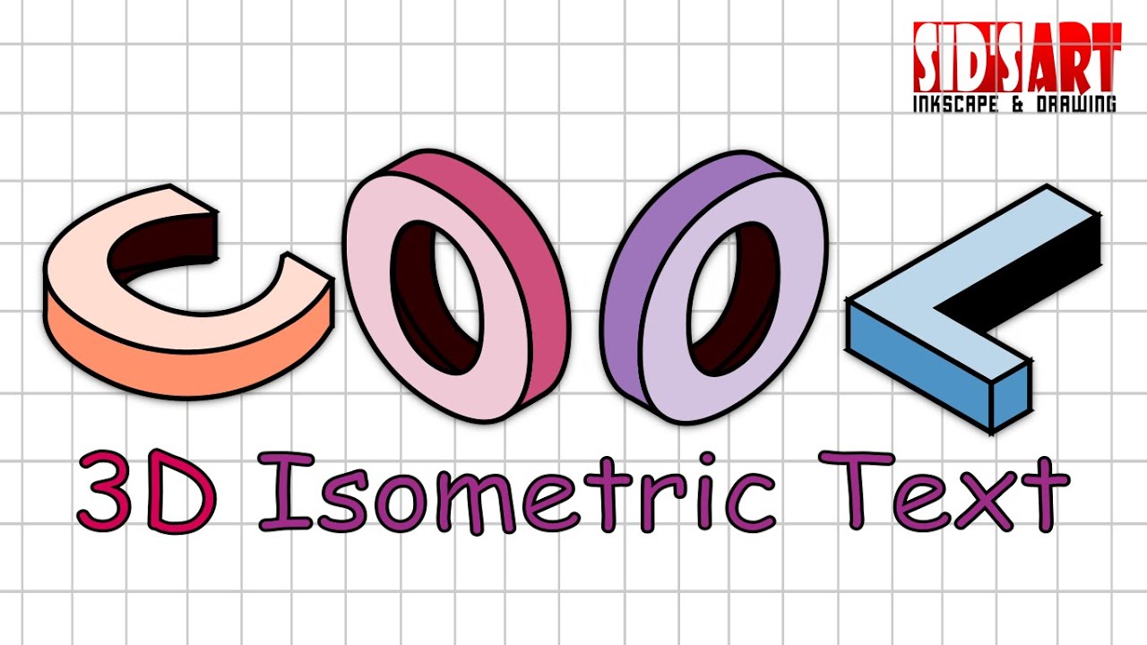 How to Make Isometric 3D Text | Step by Step Inkscape Tutorial