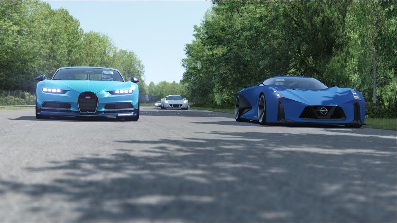 Onboard Nissan Concept 2020 Vision GT vs Supercars at Monza 1966