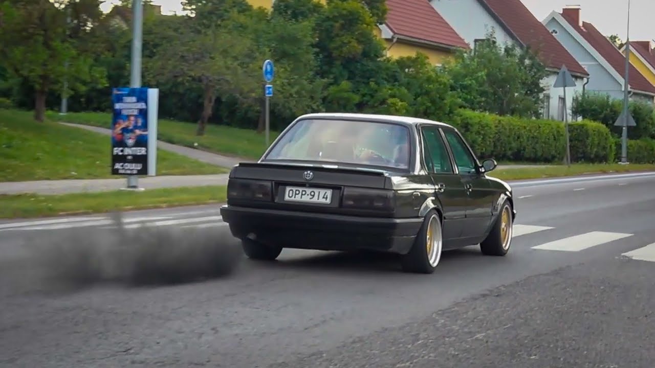 Modified cars Leaving Kupittaa Car Meet