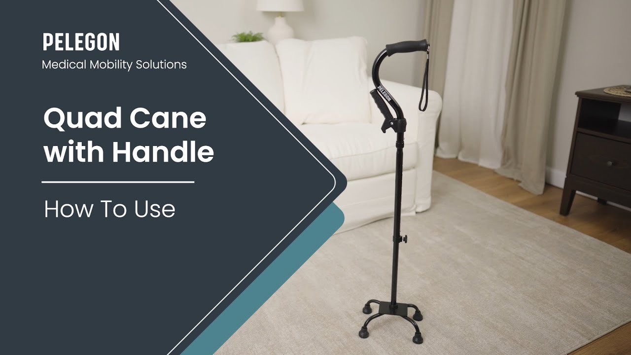 How To Use - Quad Cane with Handle - By PELEGON