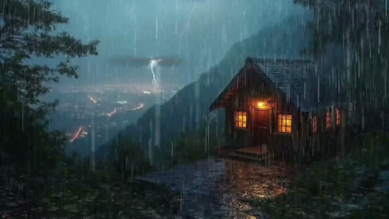 Healing Rain fall For a Rainstorm#Calm mind and Deep Sleep@Samporacity-h5b 
