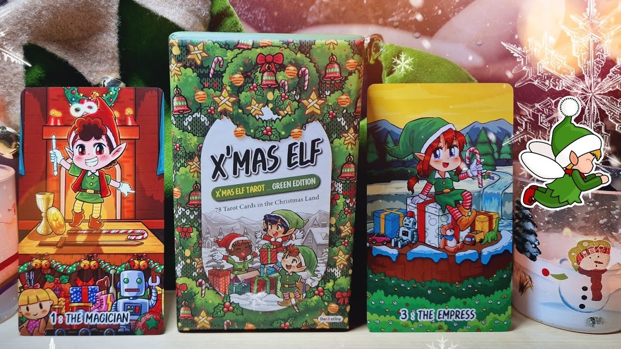 🎄 Le magnifique X'mas Elf tarot Green édition de Deckstiny 🎄