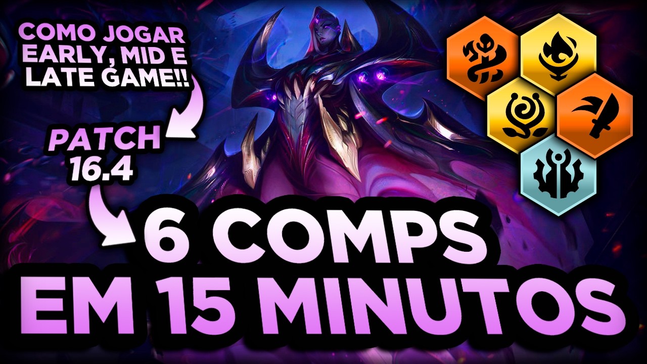 6 COMPOSIÇÕES EM 15 MINUTOS NO PATCH 16.4!! | SET 16 TEAMFIGHT TACTICS