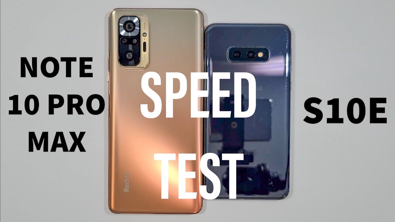 Xiaomi Redmi Note 10 Pro Max vs Samsung S10e Speed Test