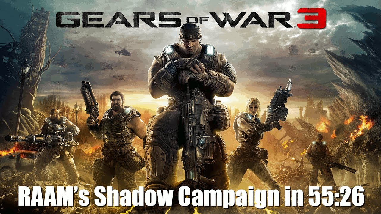 Gears of War 3: RAAM's Shadow Speedrun in 55:26 [World Record] - 4 Player Co-op