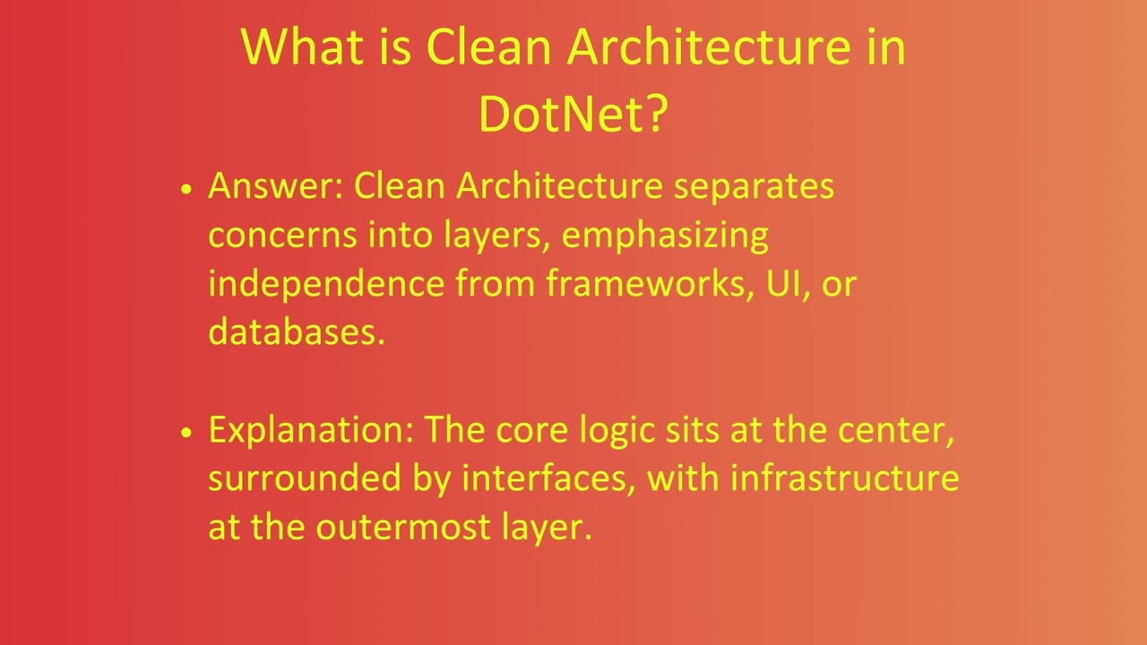 DotNet Interview Questions – Part 11 | Identity, JWT, Clean Architecture