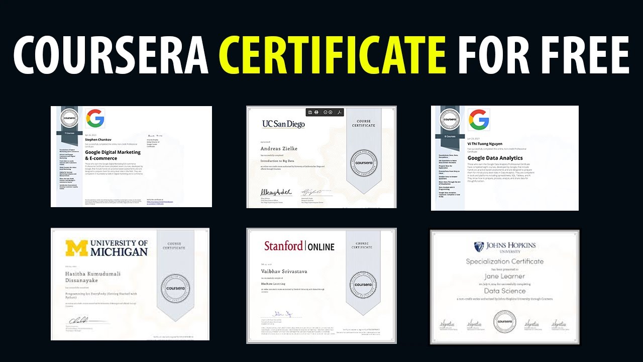 HOW TO GET FREE COURSERA CERTIFICATES (Financial Aid Guide 2025)