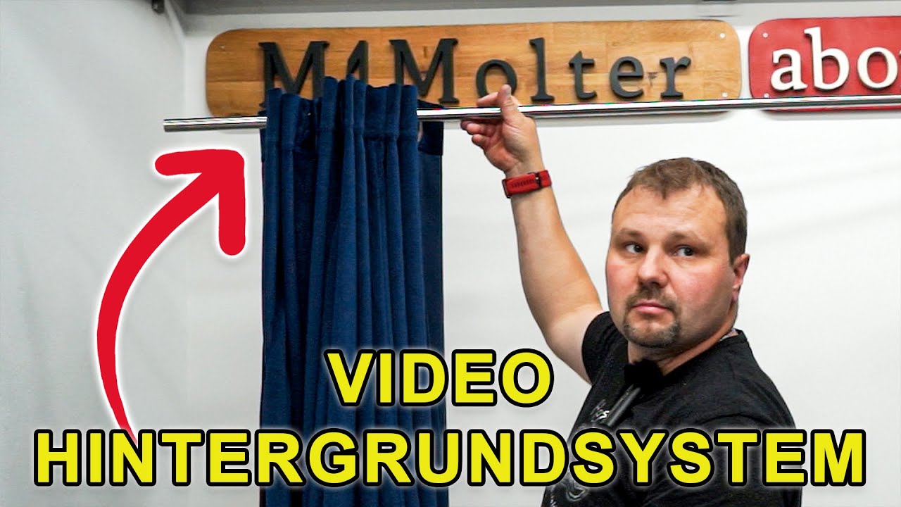 Hintergrundsystem selber bauen - Vorhang und Gardinen als Video Hintergrund nutzen