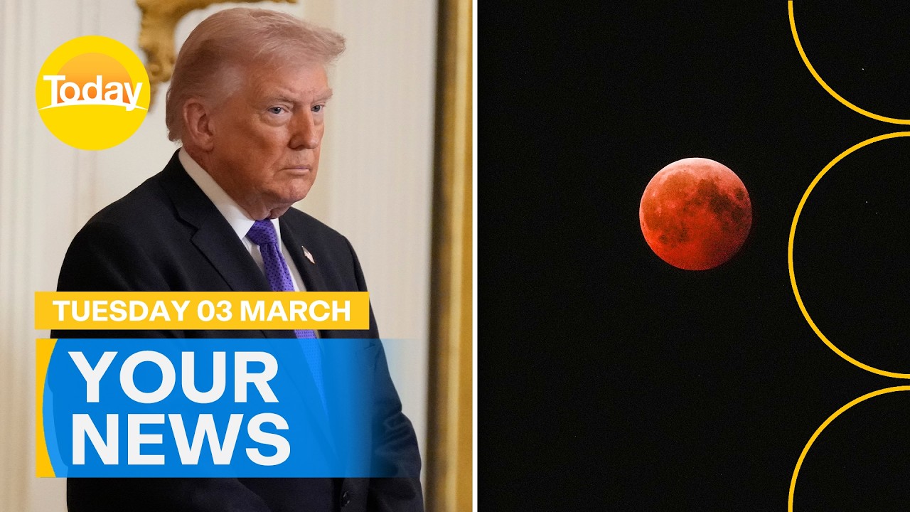 Trump vows more strikes in Iran; Blood moon to light up Australian skies | Today Show Australia