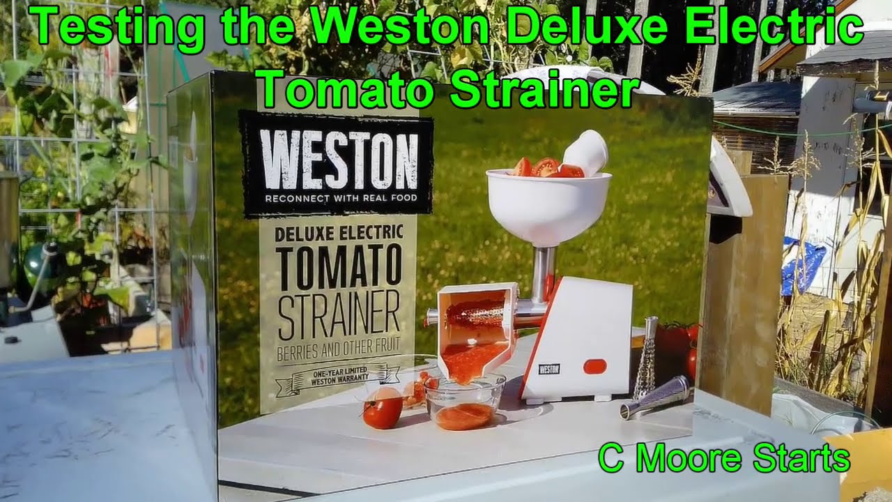 Тестирование электрической томатотерки Weston Deluxe