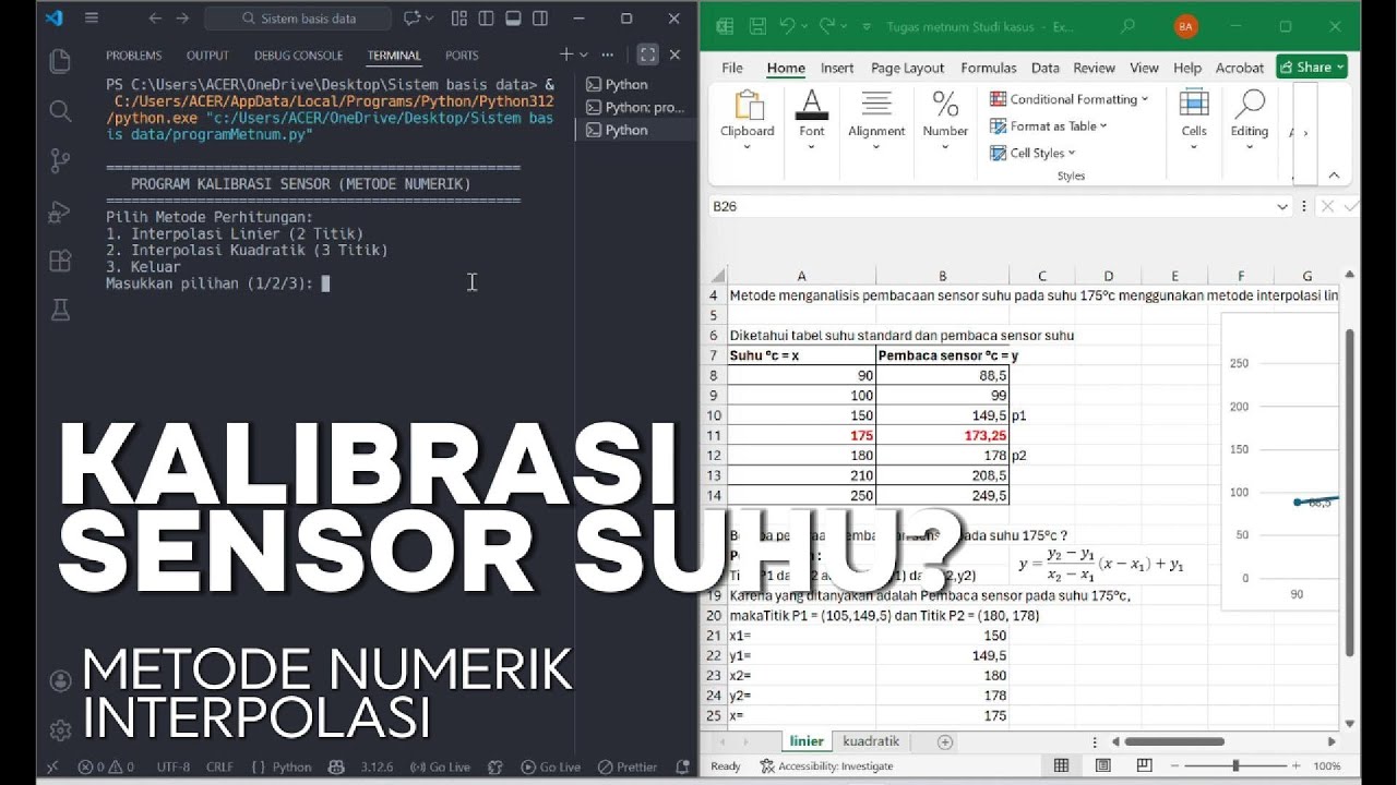 Studi Kasus Metode Interpolasi Linier dan Kuadratik untuk Kalibrasi Pembacaan Sensor Suhu Oven