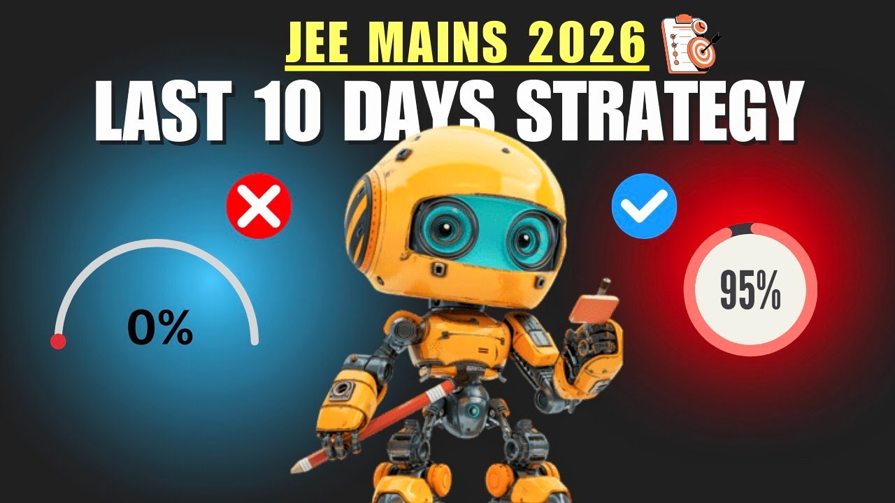 Last 10 Days = Last Chance 🔥 JEE Mains 2026 Strategy for 90–95%ile from ZERO”